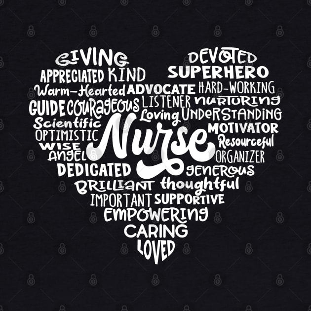 Heart Nurse Word Cloud by Jitterfly